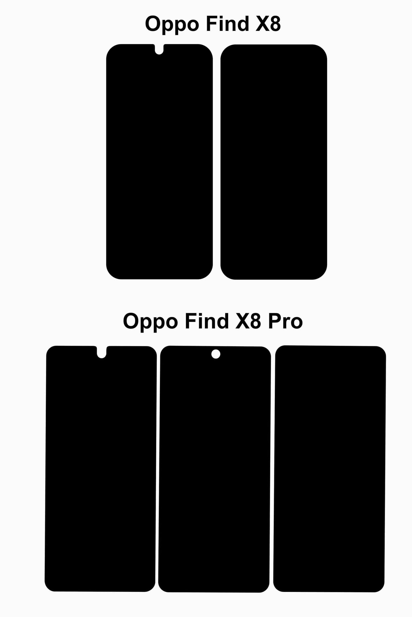 Oppo Find X8 & X8 Pro Skin Template: Custom Phone Wrap (SVG DXF AI)