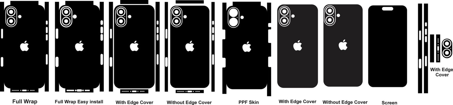 iPhone 16 Plus Skin Vector Files: Customizable Phone Decal (Digital Download)