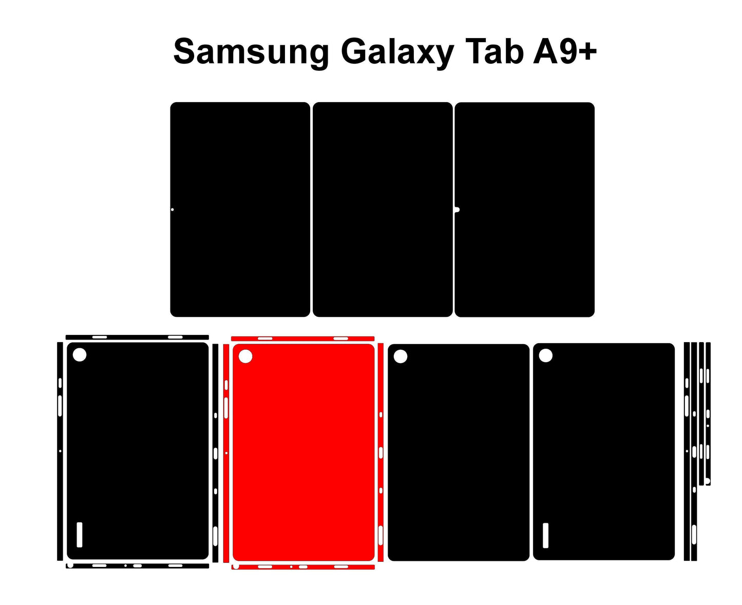 Galaxy Tab A9+ Skin Vector Cut Files: Custom Decal Template
