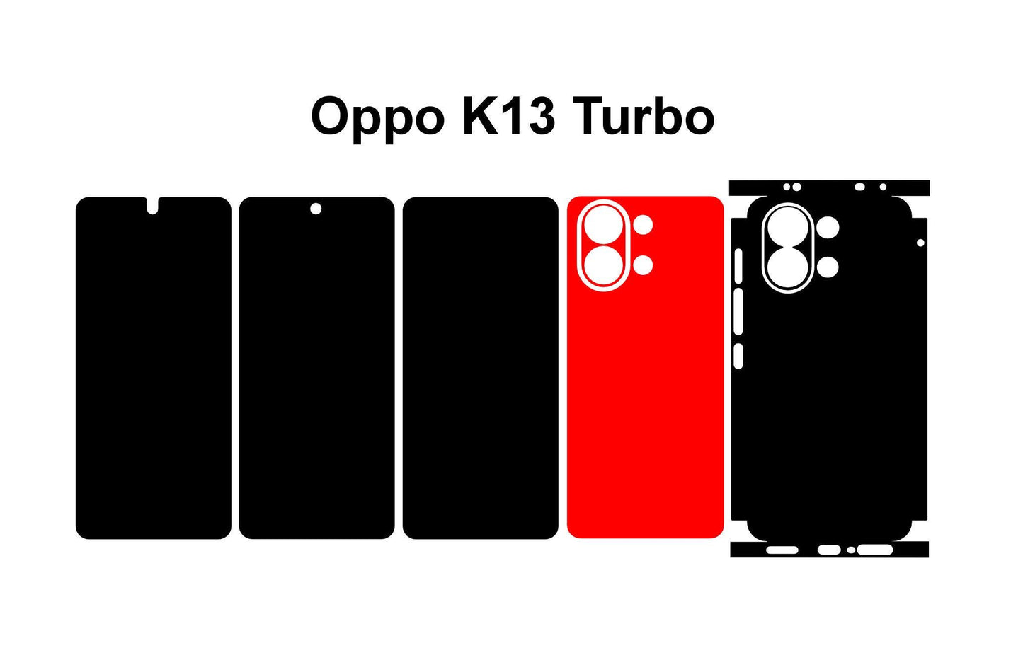 Oppo K13 ,Turbo Pro, & Pro Skin Vector Template Cut Files Svg Dxf Png