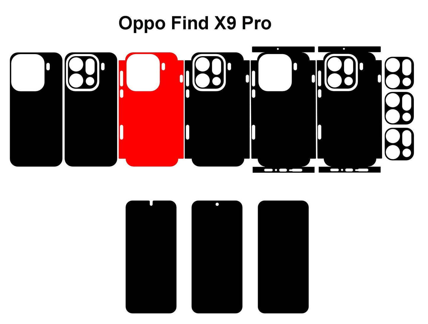 Oppo Find X9 Pro Skin Vector Template Cut Files Svg Dxf Png