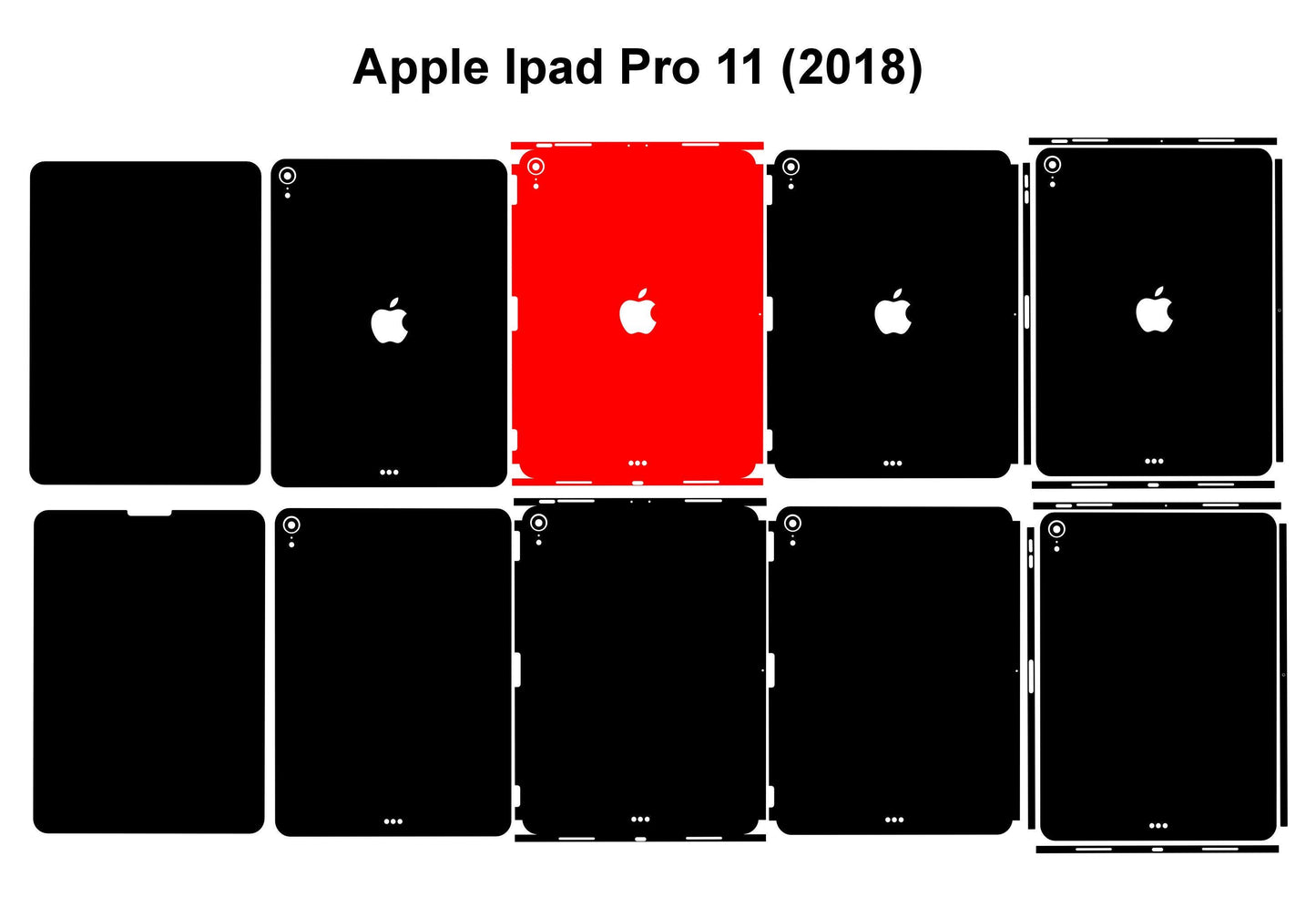 iPad Pro 11 2018 Skin Template SVG: Cricut, Silhouette, Laser Cut (Digital Download)