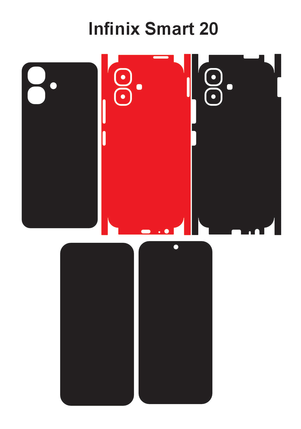 Infinix Smart 20 Skin Vector Template Cut Files Svg Dxf Png