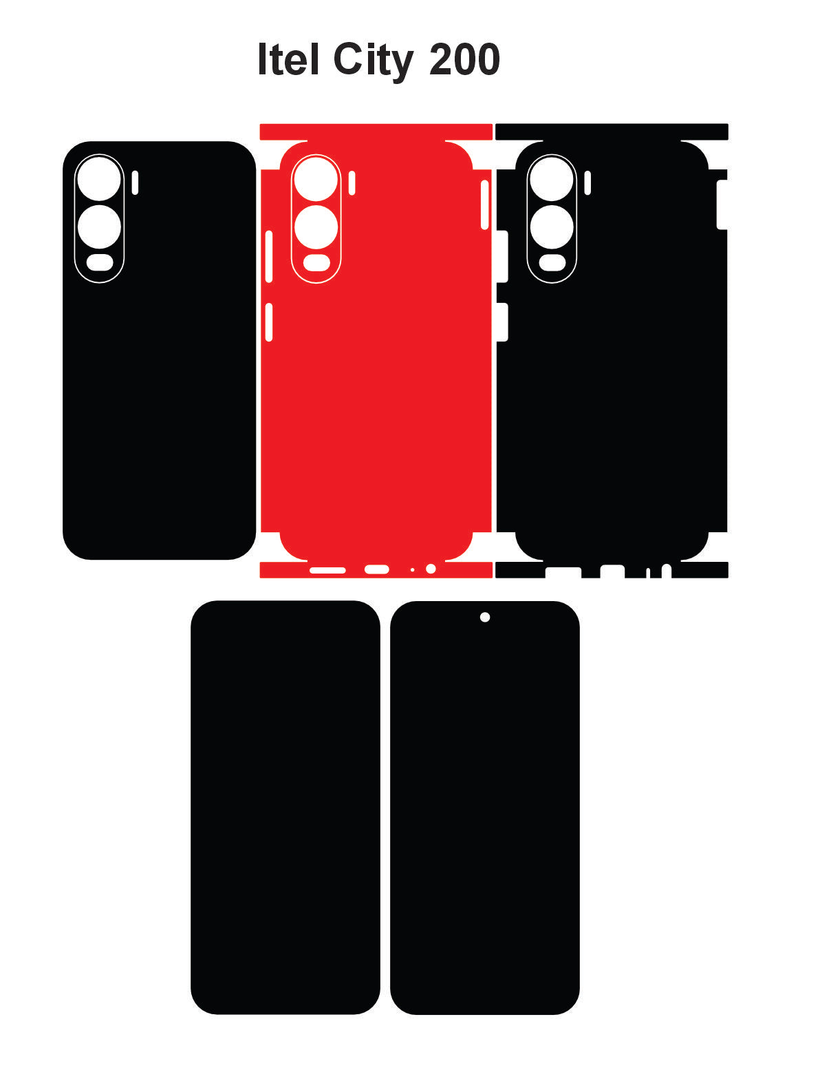 Itel City 200 Skin Vector Template Cut Files (SVG, DXF, EPS)