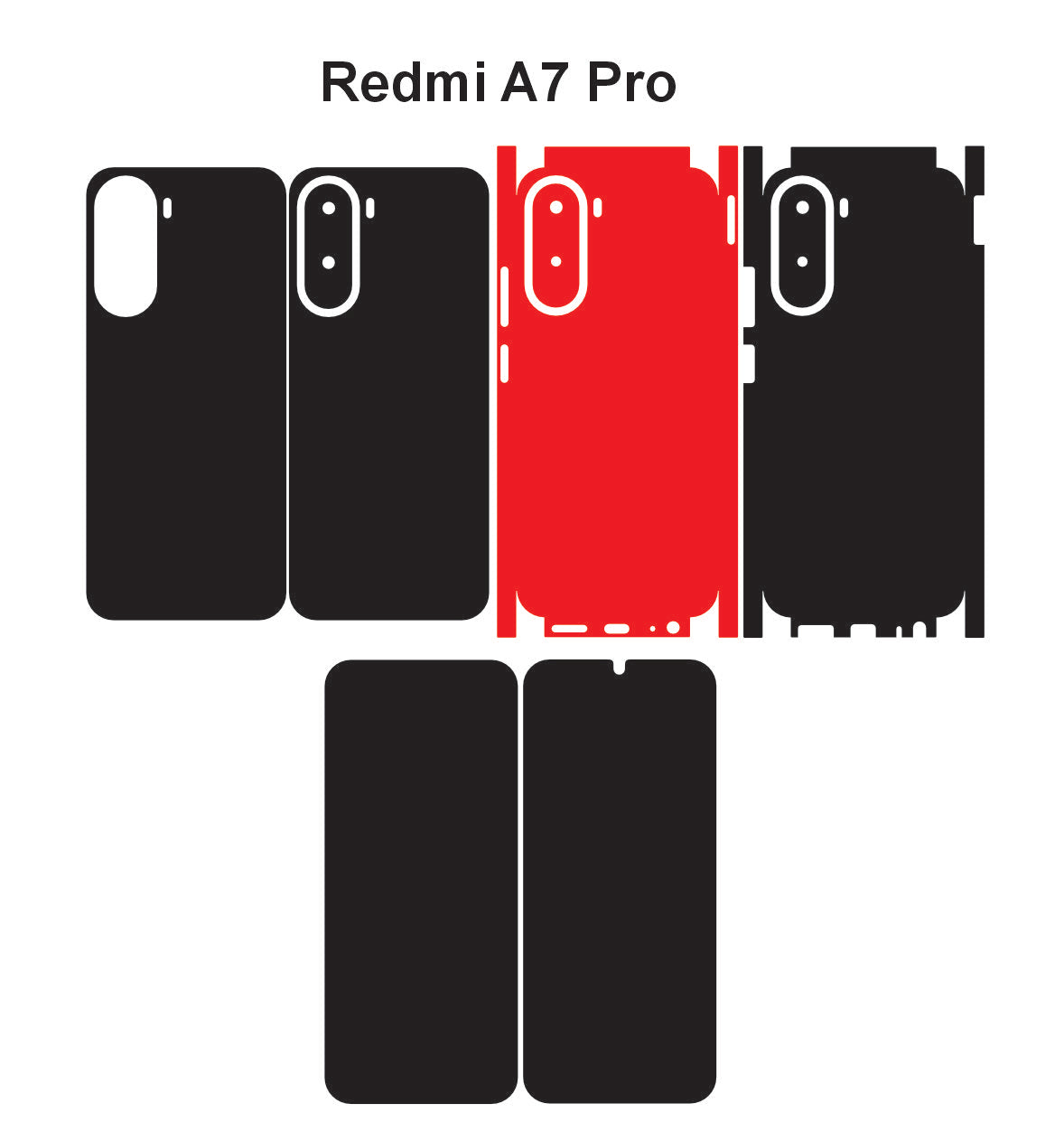 Redmi 15A & A7 Pro Skin Vector Template Cut Files Svg Dxf Png