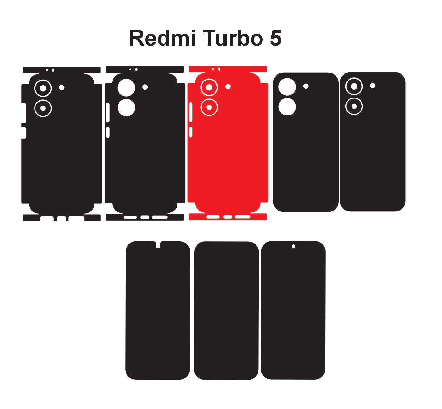 Redmi Turbo 5 & Max Skin Vector Template Cut Files Svg Dxf Png