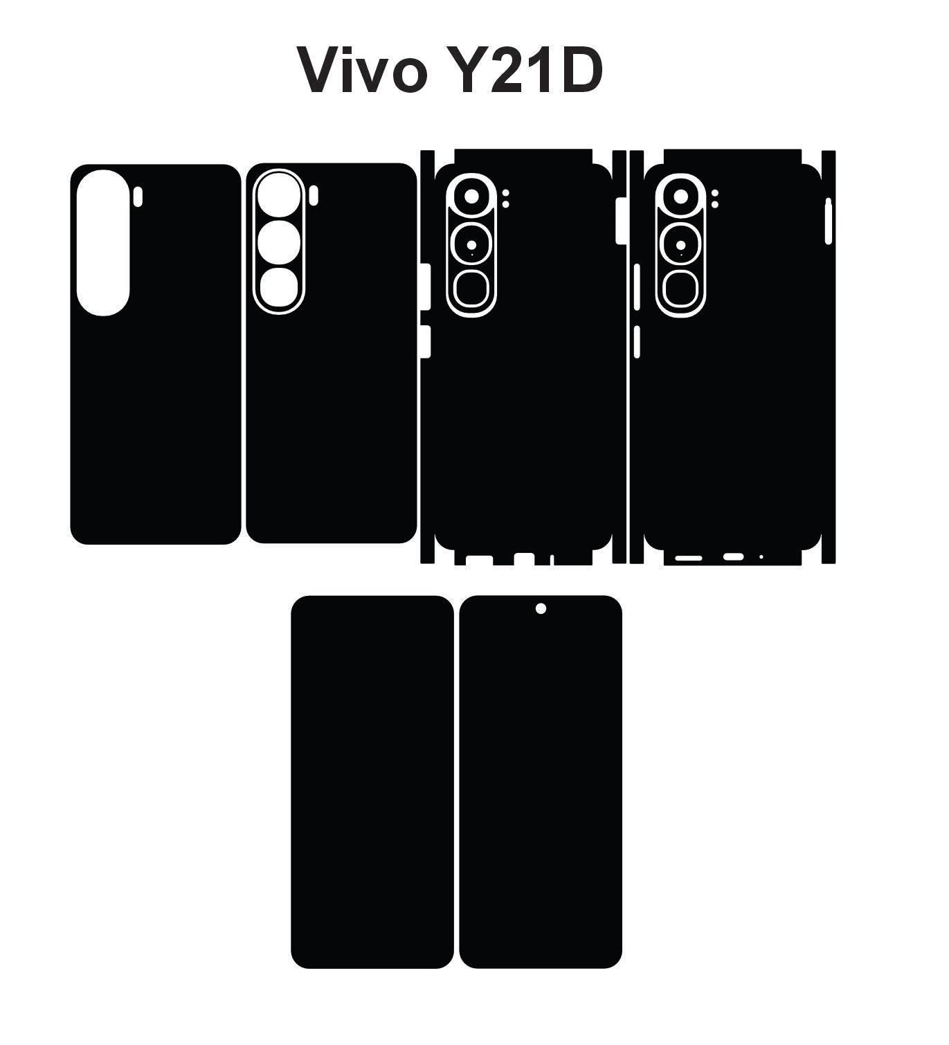 Vivo Y21D Skin Vector Template Cut Files Svg Dxf Png