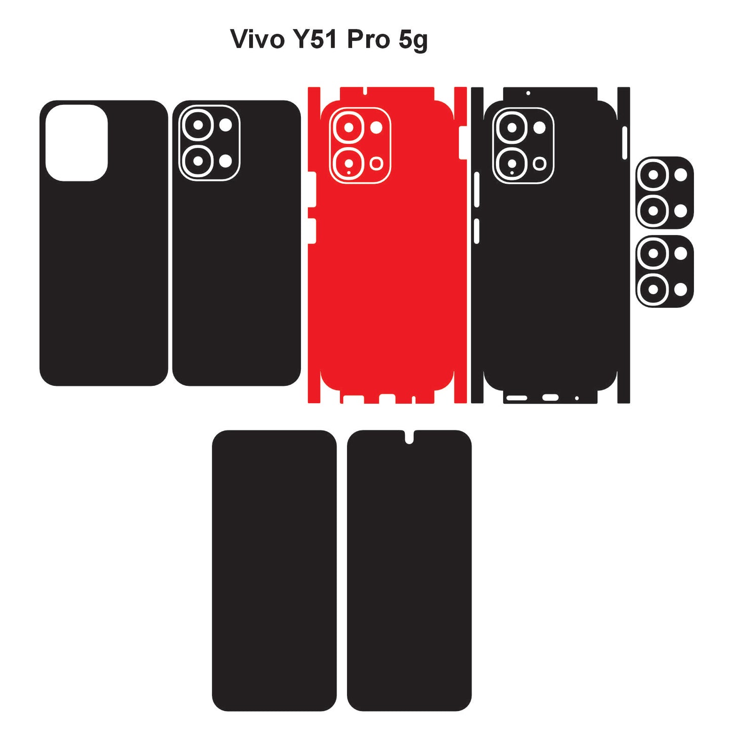 Vivo y51 Pro 5g Skin Vector Template Cut Files Svg Dxf Pdf