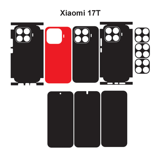 Xiaomi 17t Skin Vector Template Cut Files Svg Dxf Pdf Instant Digital