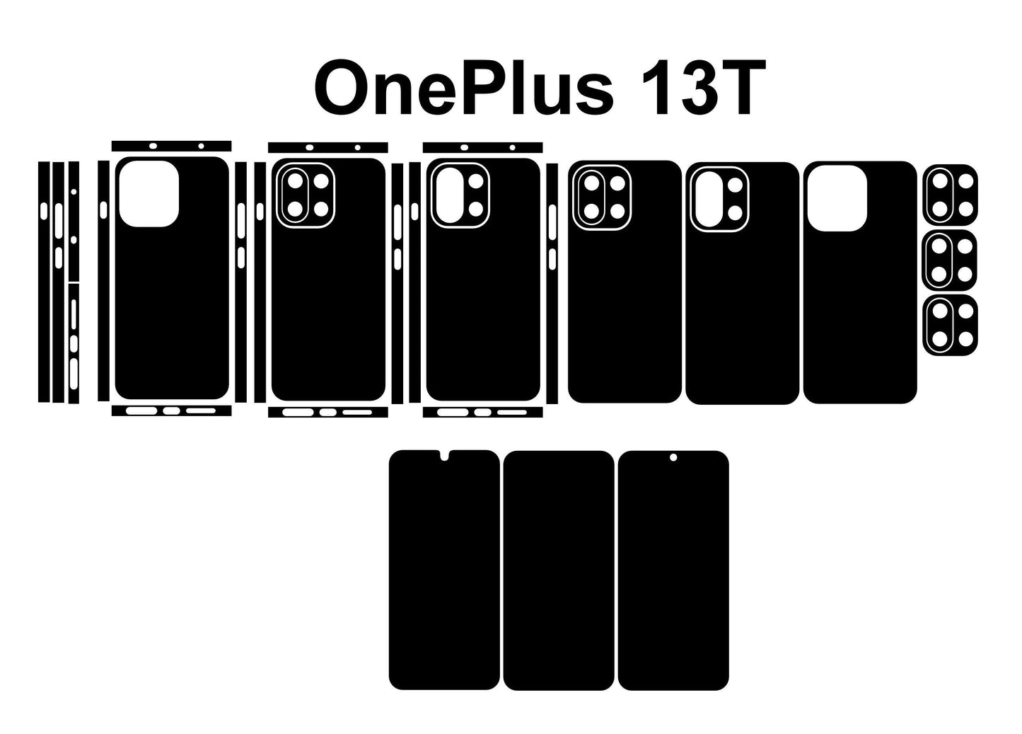 OnePlus 13s,13T Skin Template Precise Cut Vector (SVG DXF Files) Digital Instant Download