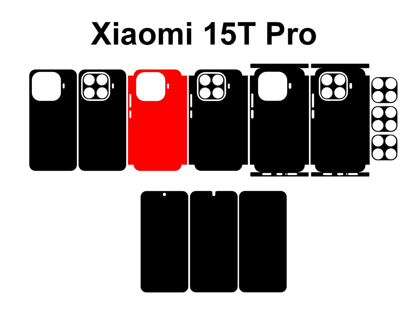 Xiaomi 15t Pro & 15t Skin Vector Template Cut Files Svg Dxf Png