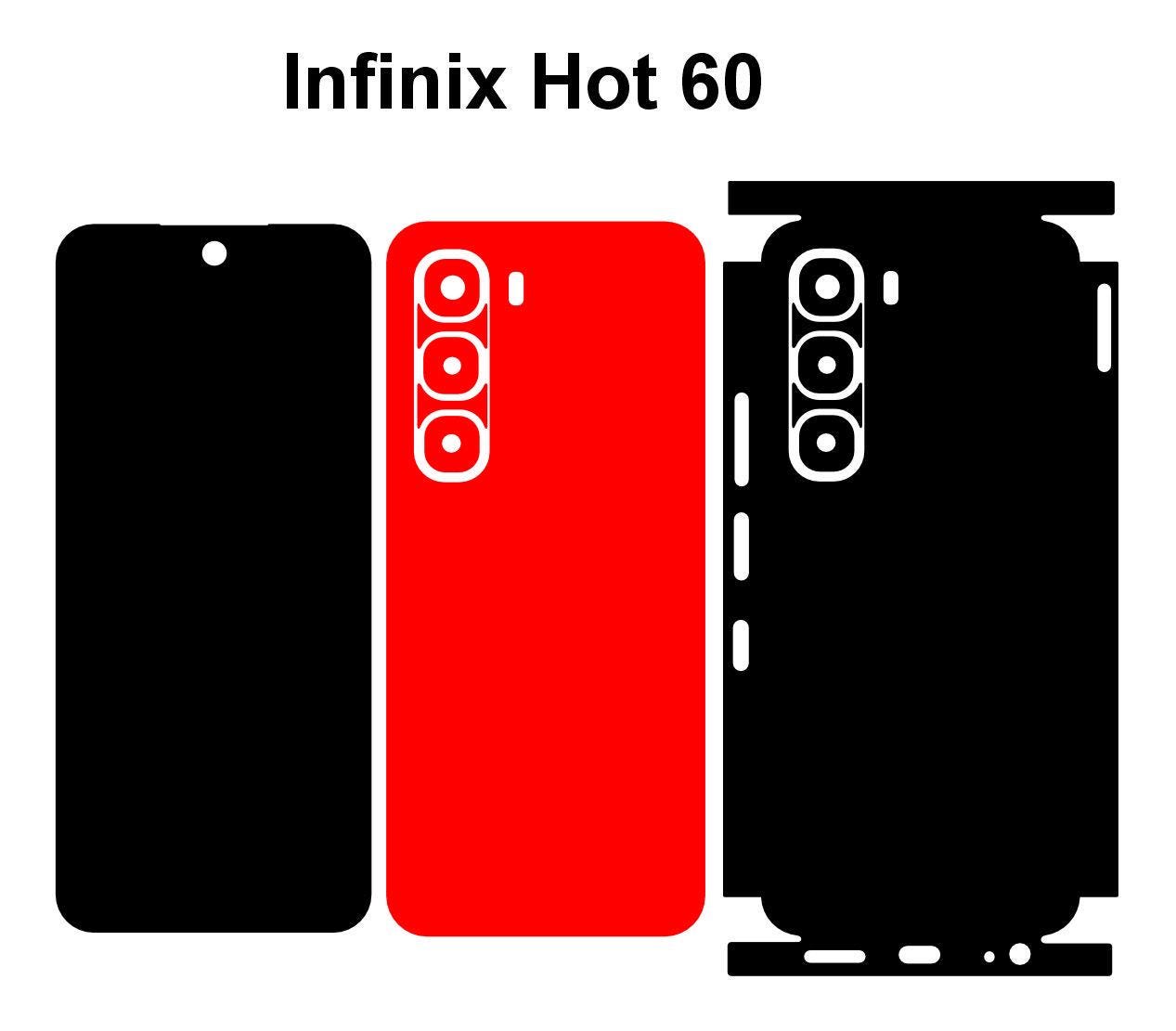 Infinix Hot 60i & 60 5g Skin Vector Template Cut Files Svg