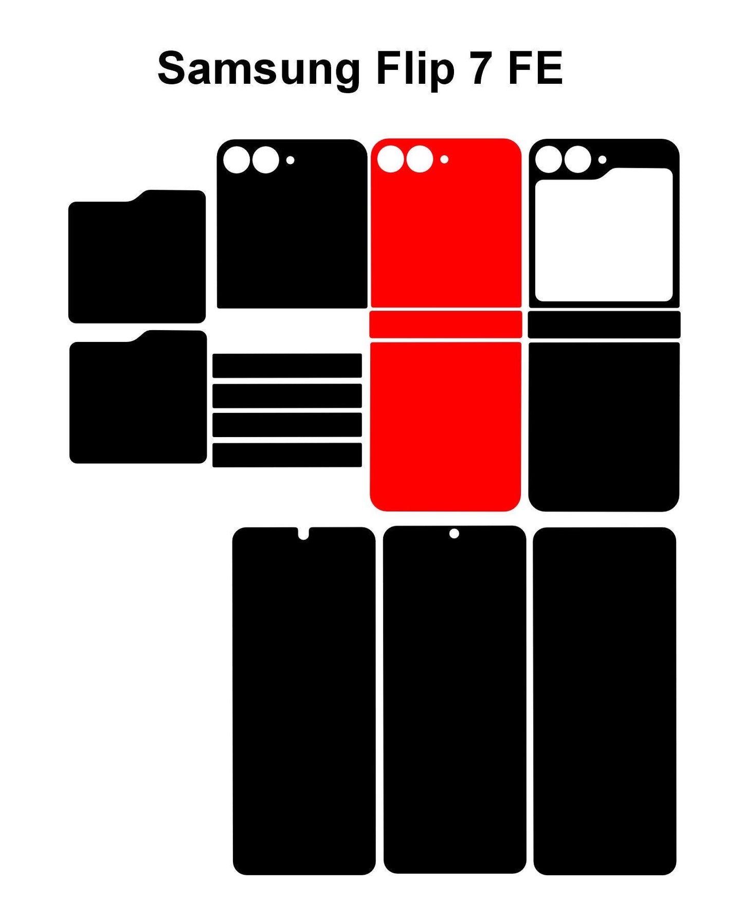 Galaxy Z Flip 7 FE SVG Cut File: Phone Case Template (Digital Download