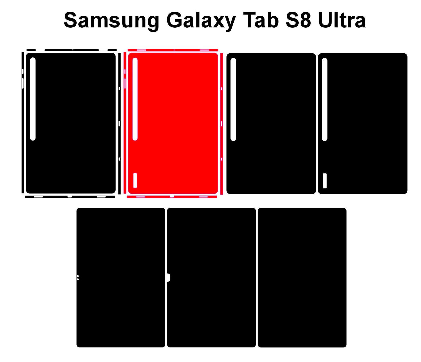 Samsung Galaxy Tab S8 Ultra Skin Template SVG (Cut Files)