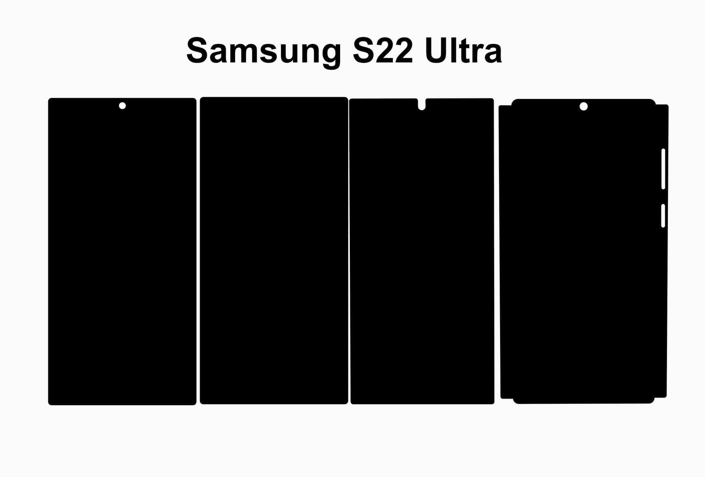 Samsung Galaxy S22 Ultra 5G Skin Template: Vector Files (Die Cut Layout)