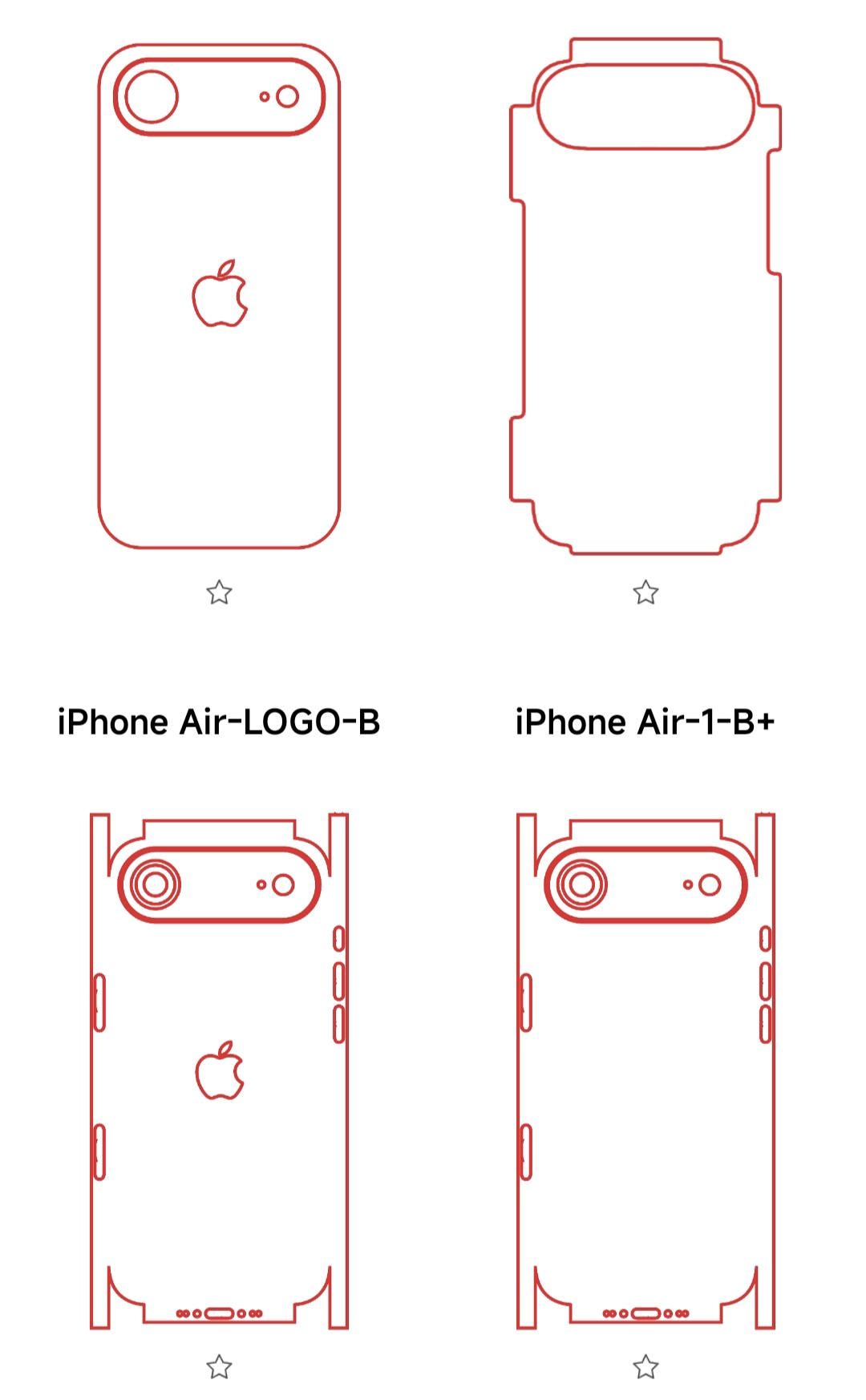 iPhone 17 Air Case Template: SVG DXF PNG Cut Files (Digital Download)