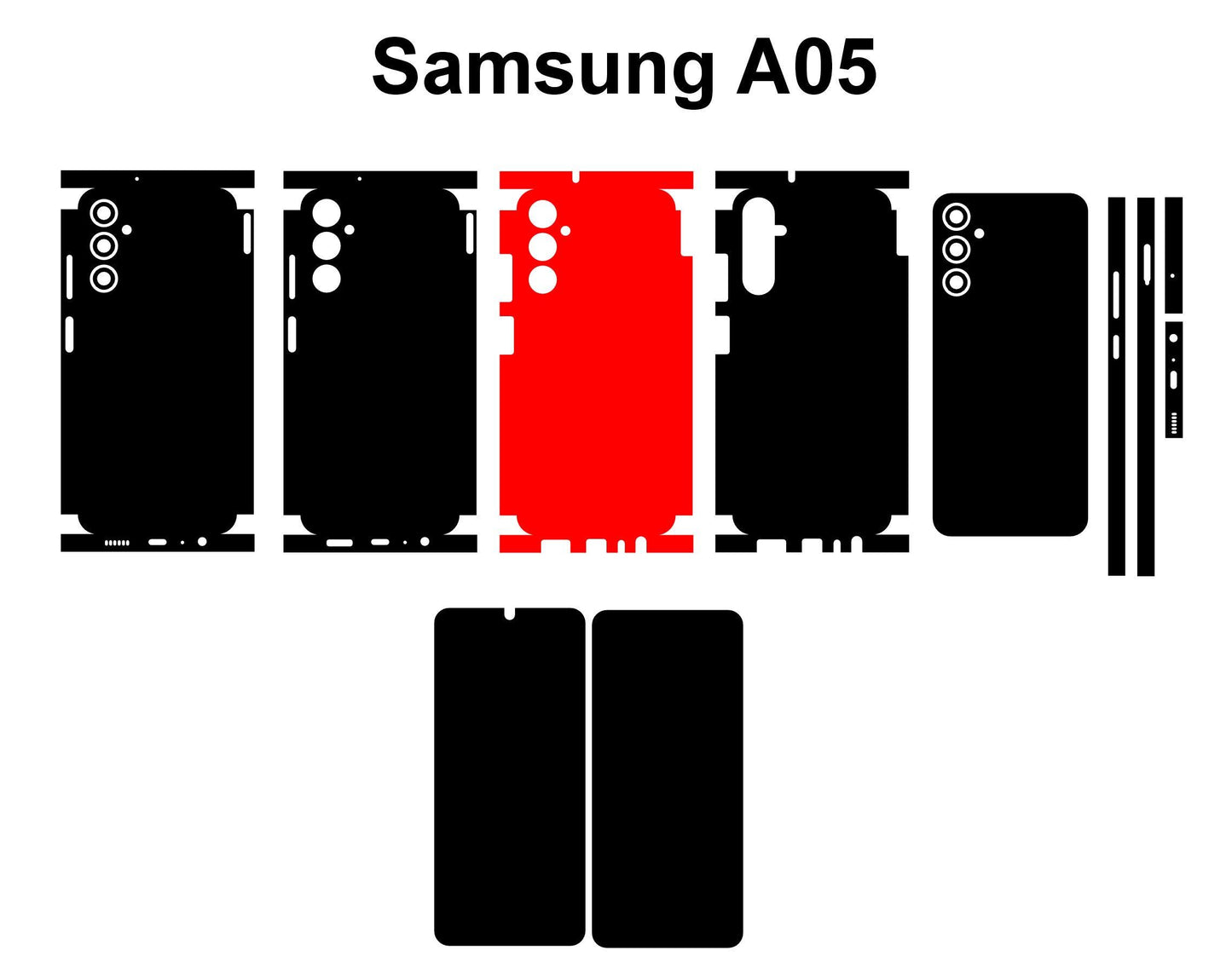 Samsung Galaxy A05 A05s SVG Cut Files: Phone Case Template (Digital Download