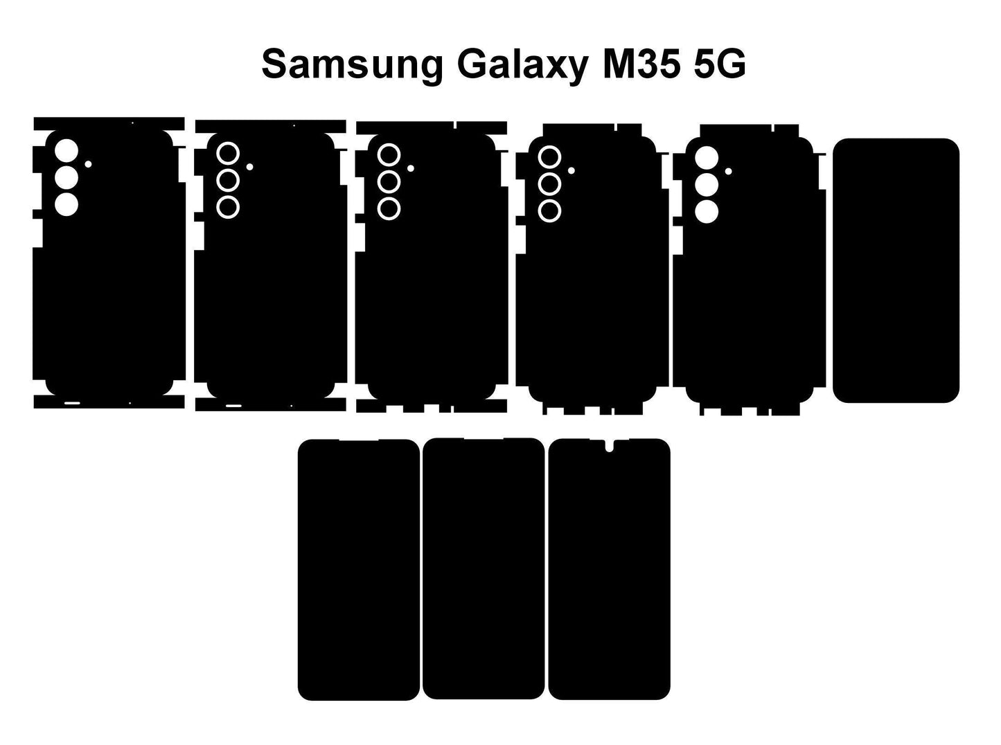 Samsung Galaxy M35 & M15 5G Skin Vector Cut Files: DIY Mobile Wrap Designs
