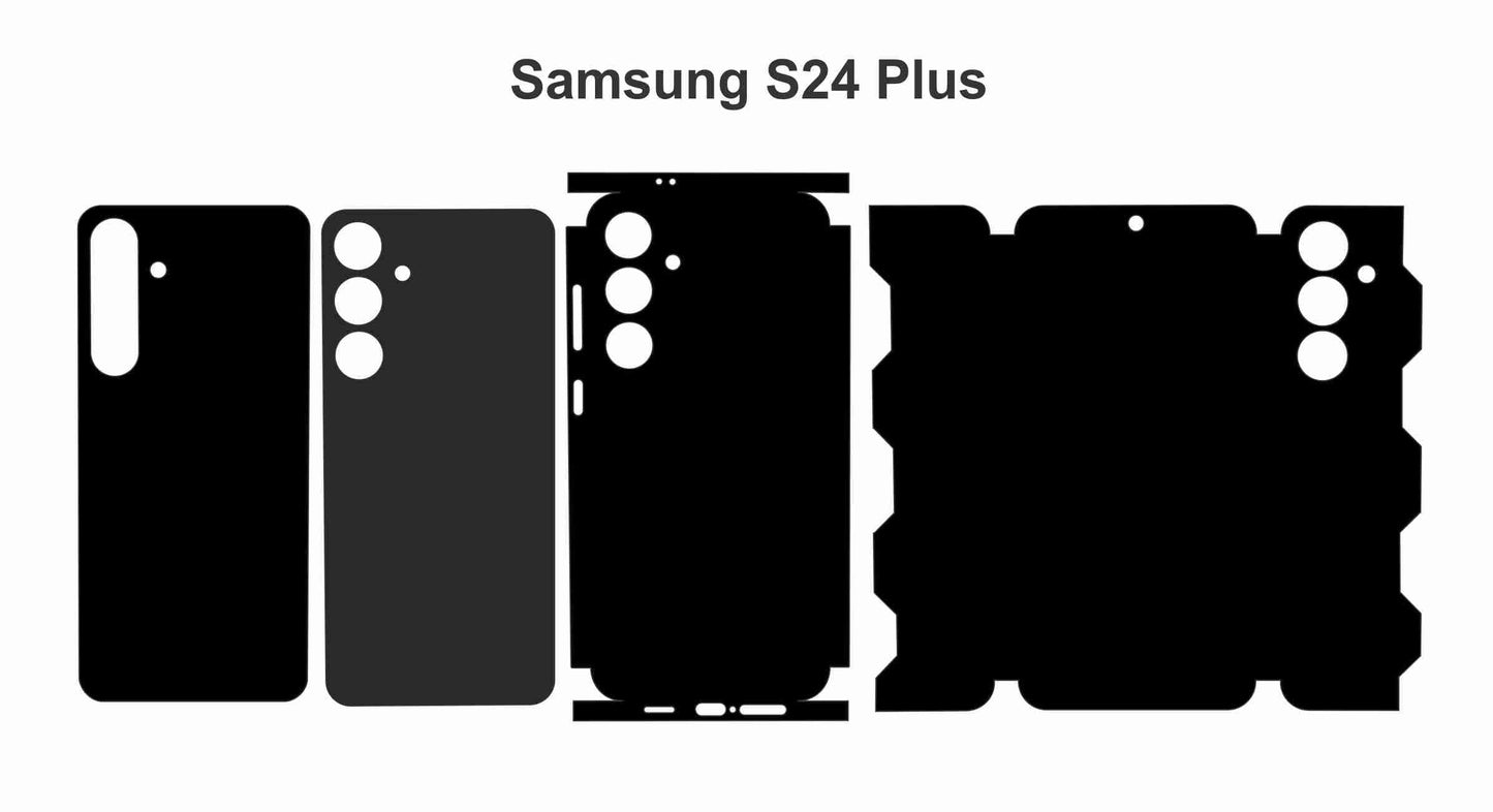 Samsung Galaxy S24 Plus Skin Template: Vector Files, Die Cut Layout