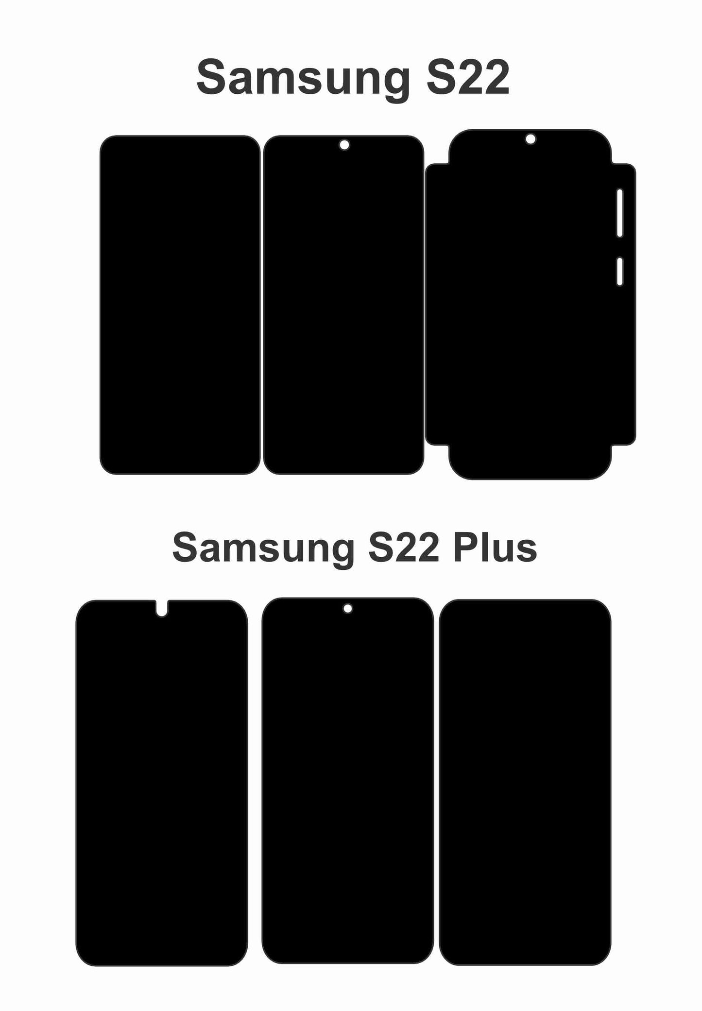 Galaxy S22/S22 Plus Skin Template: Vector Files for Custom Phone Wraps