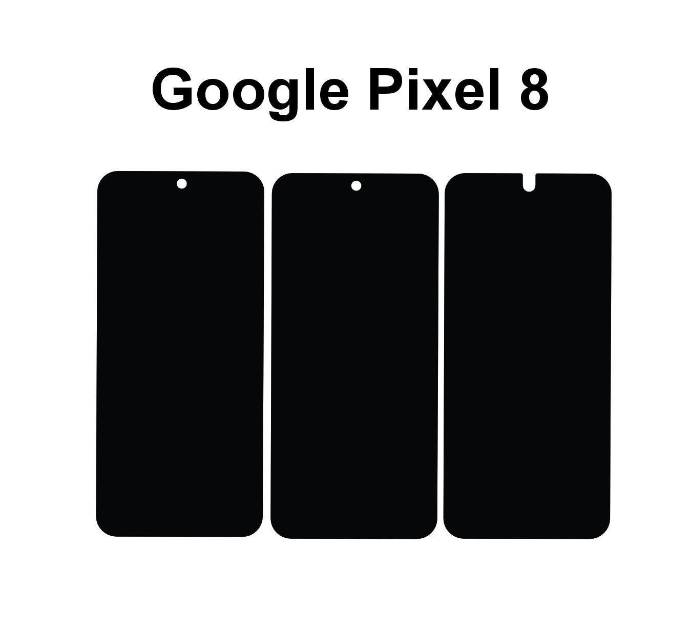 Google Pixel 8 / 8 Pro / 8a Case Templates Skin Vector Cut Files Svg,Dxf,Png