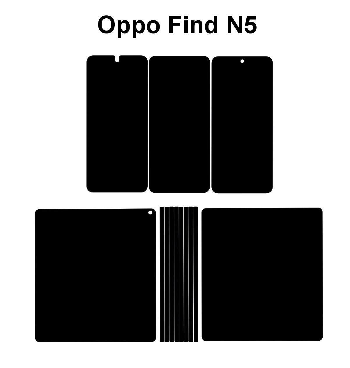 Oppo Find N5 Skin Vector Cut Files Svg Dxf SVG Decal Template Digital