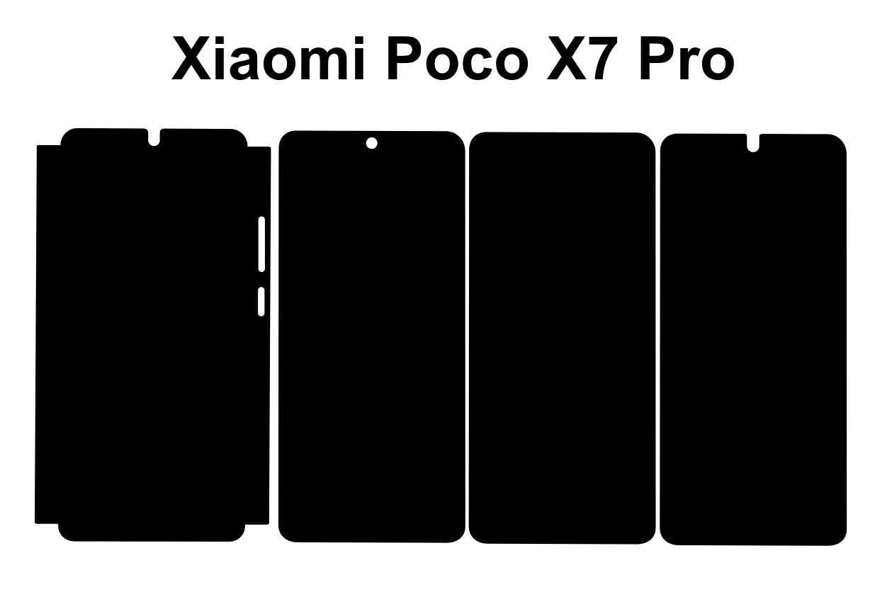 Xiaomi Poco X7 Pro Skin Template: Custom Phone Decal (SVG DXF PNG)