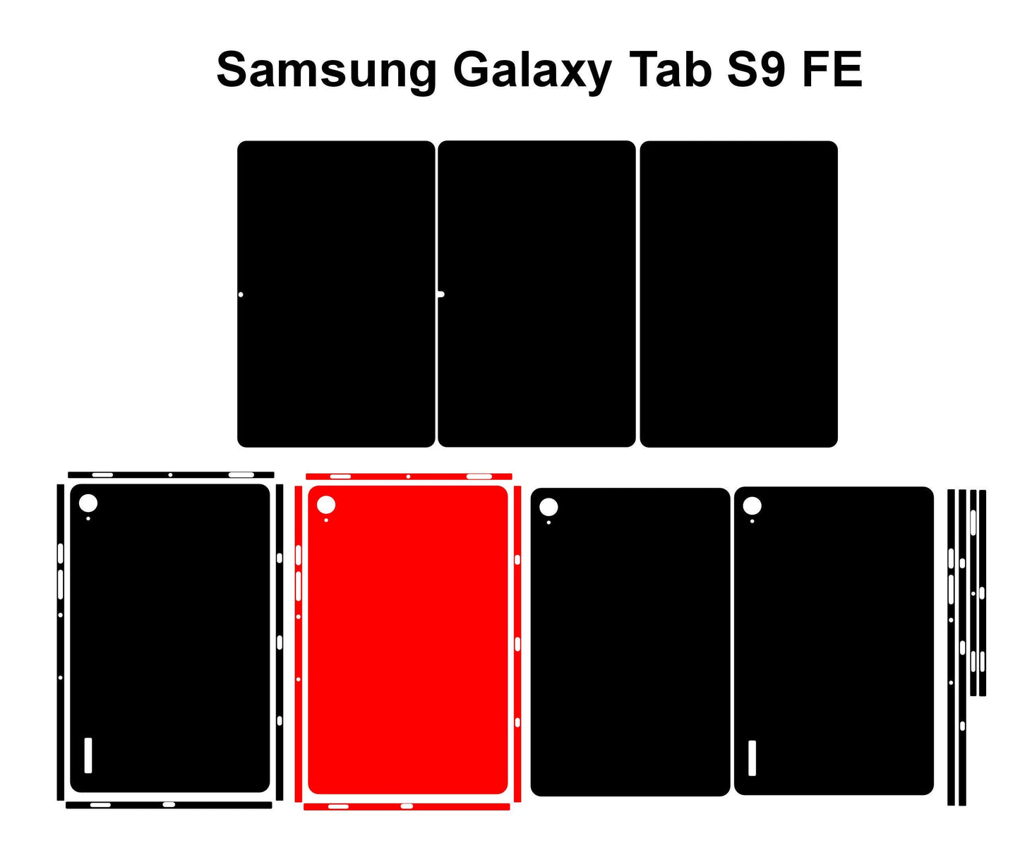 Galaxy Tab S9 FE Skin Tempates Skin Vector Cut Files Svg Dxf Digital Download