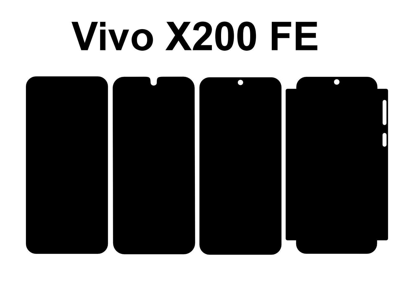 Vivo X200 Fe & X200 Pro Mini Phone Skin Template SVG Vector Cut Files