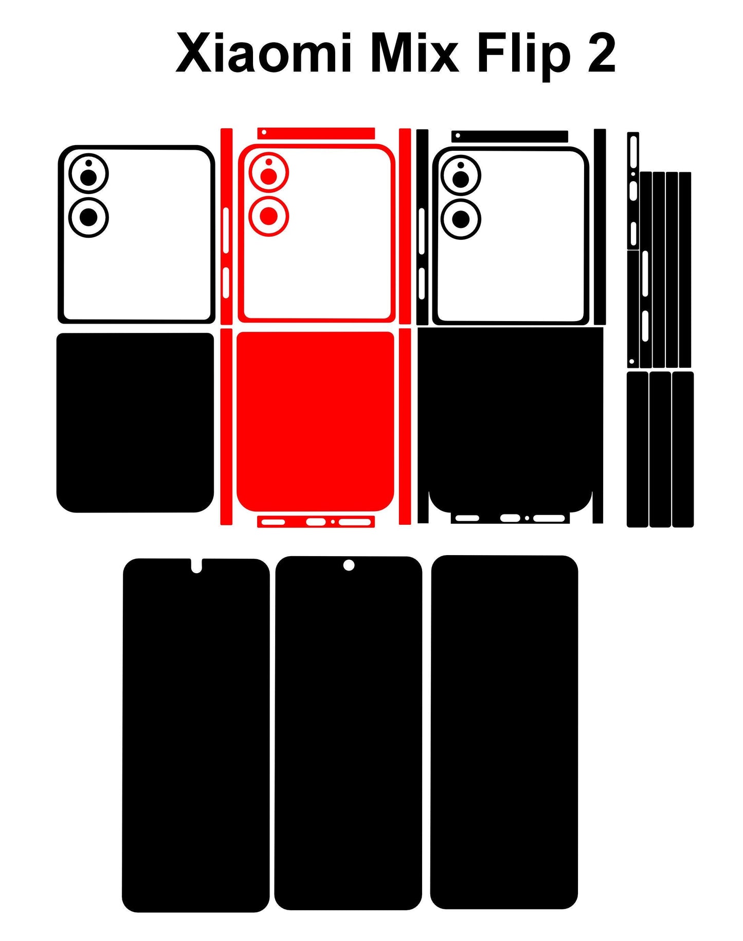 Xiaomi Poco F7 & Mix Flip 2 Skin Template: SVG Vector Cut Files