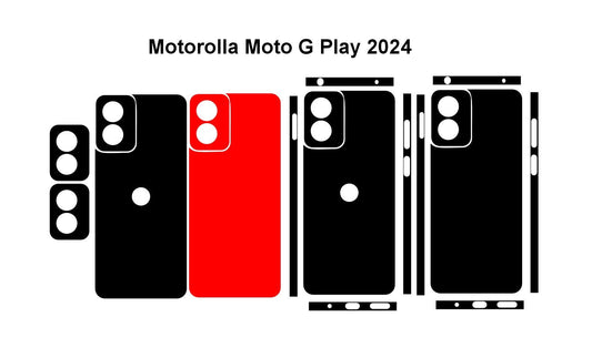 Motorola G Play 2024 & G84 Skin Vector Template: Phone Decal Design SVG PNG