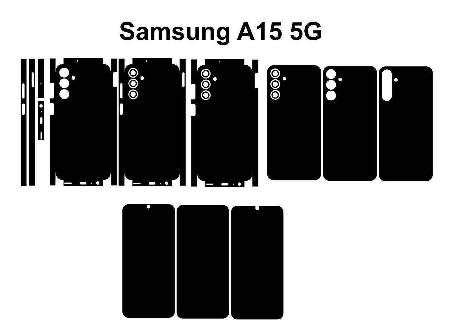 Samsung Galaxy A15 5G Skin Template: SVG DXF Cut Files