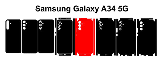 Samsung Galaxy A34 Skin Vector Template: Custom Phone Decal Design (Digital Files)