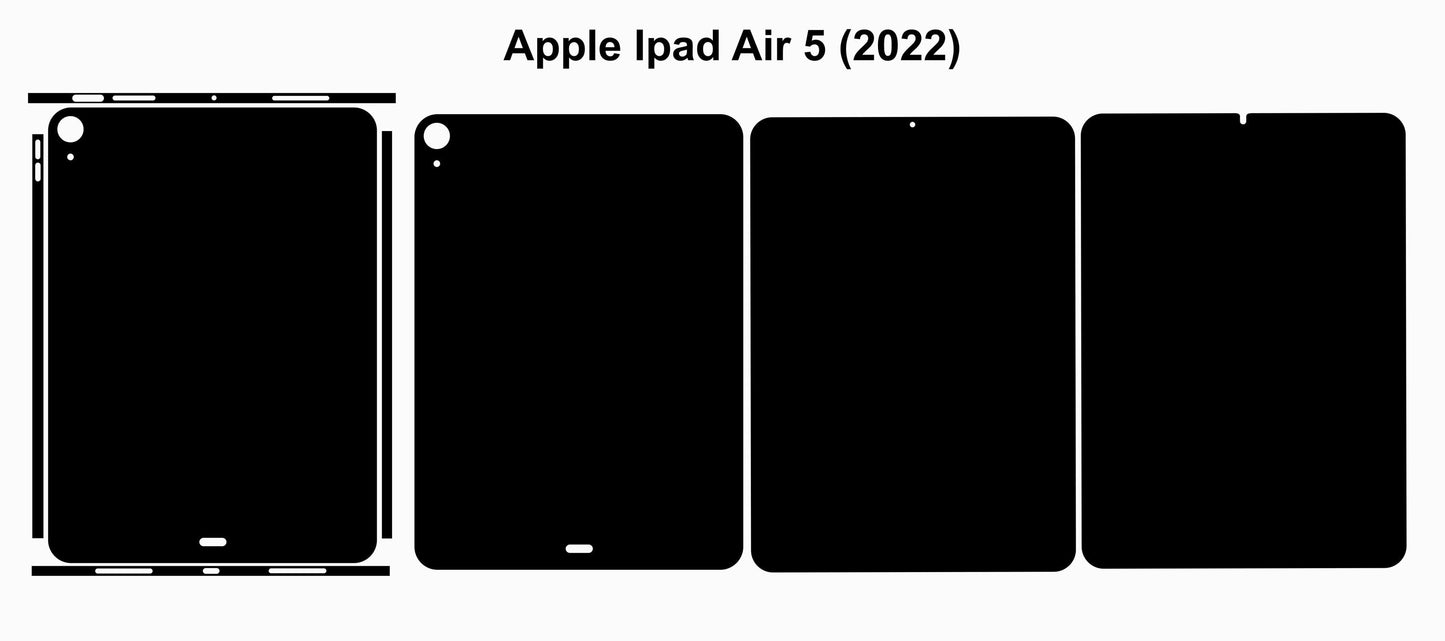 Apple iPad Air 5 (2022) 5th gen Vector Cut Templates Svg Dxf Digital Download