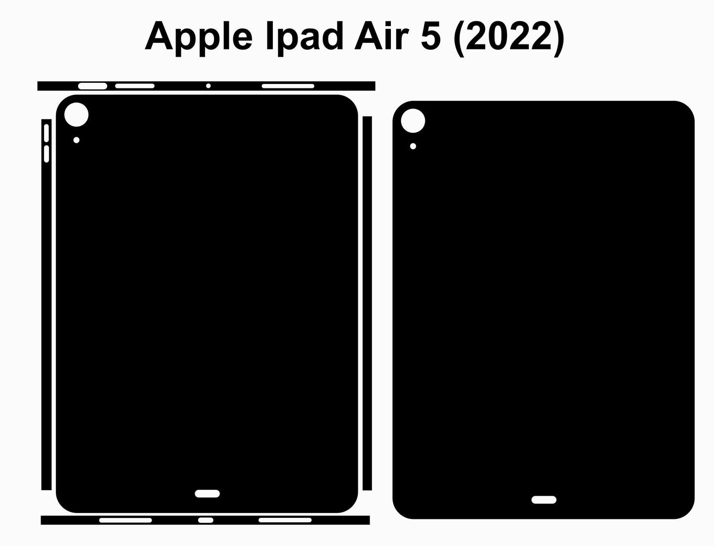 Apple iPad Air 5 (2022) 5th gen Vector Cut Templates Svg Dxf Digital Download