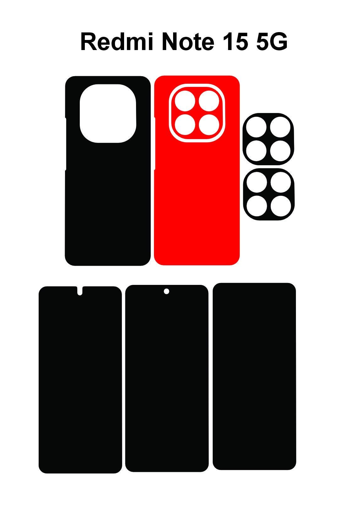 Xiaomi Redmi Note 15, Pro,Plus SVG Cut File Phone Case Template (Digital Download)