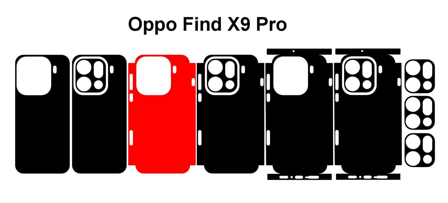 Oppo Find X9 Pro Skin Vector Template Cut Files Svg Dxf Png