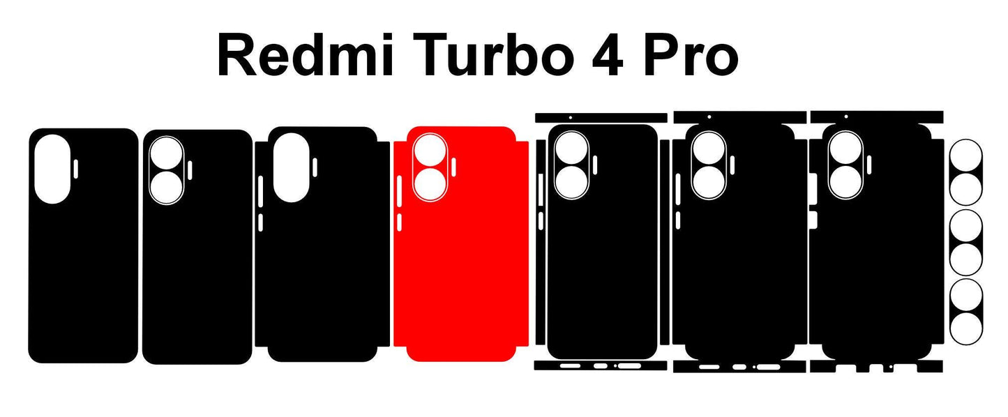 Xiaomi Redmi Turbo 4 pro & 4 Skin Vector Cut Files (SVG DXF PNG)