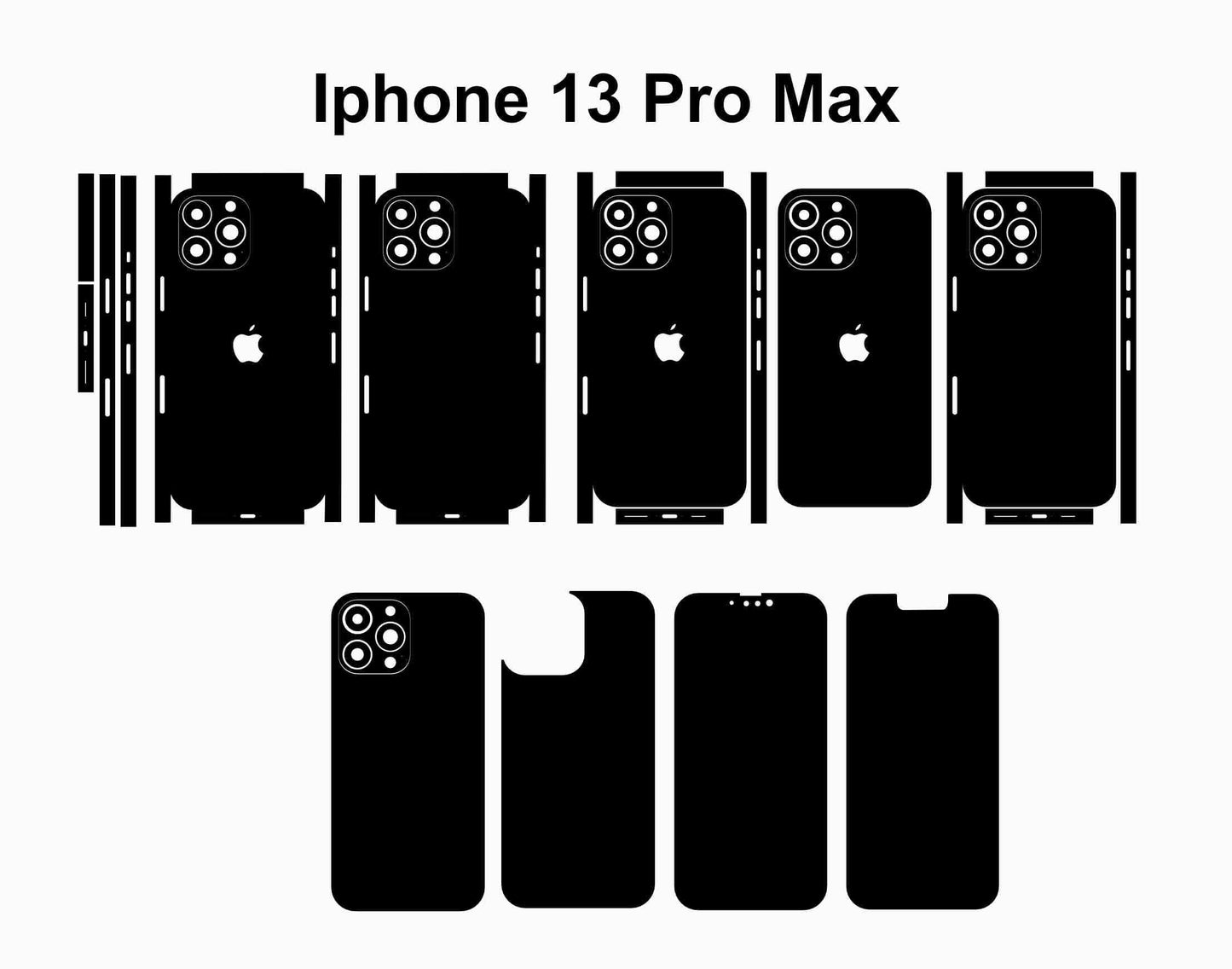 iPhone 13 Pro Max Skin Vector Files: Customizable Phone Decal (Digital Download)