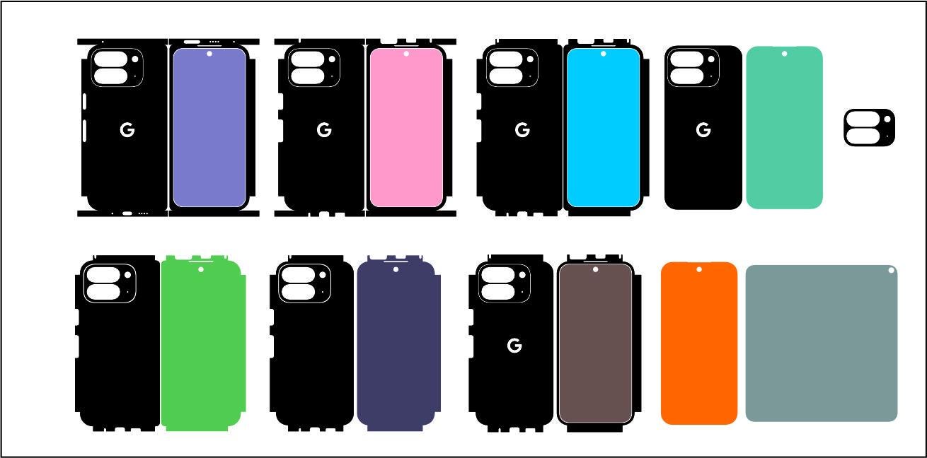 Google Pixel 10 Pro Fold 5G Skin Vector Template Cut Files Svg Dxf Eps