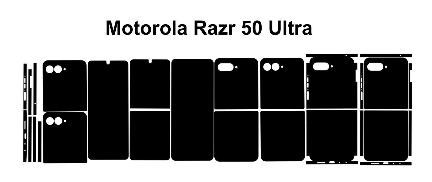 Motorola Razr 50 Ultra Skin Vector Template: Phone Decal Design (SVG Cut Files)