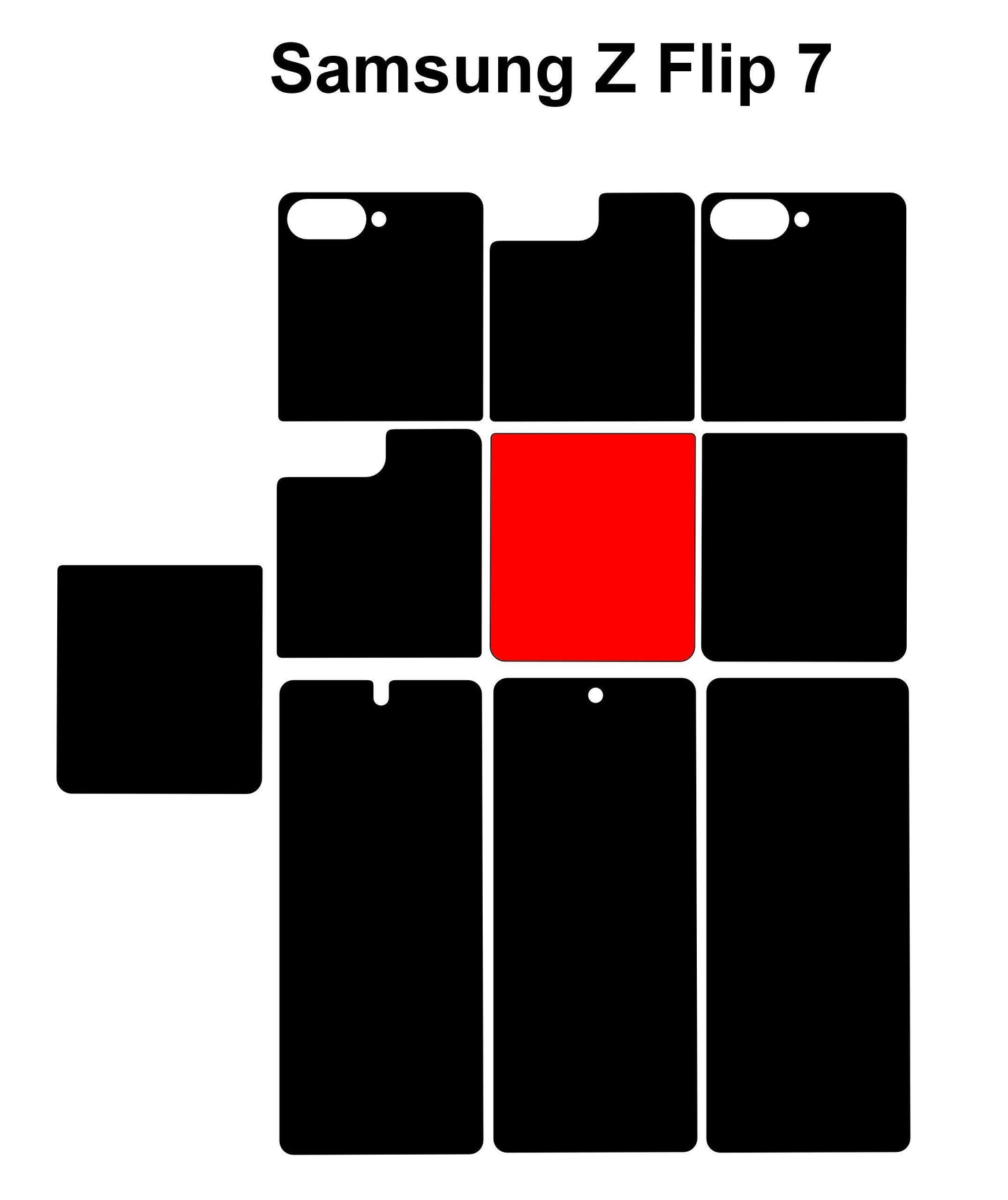 Galaxy Z Flip 7 SVG Cut Files: Phone Case Template, DIY Decal (Instant Download)