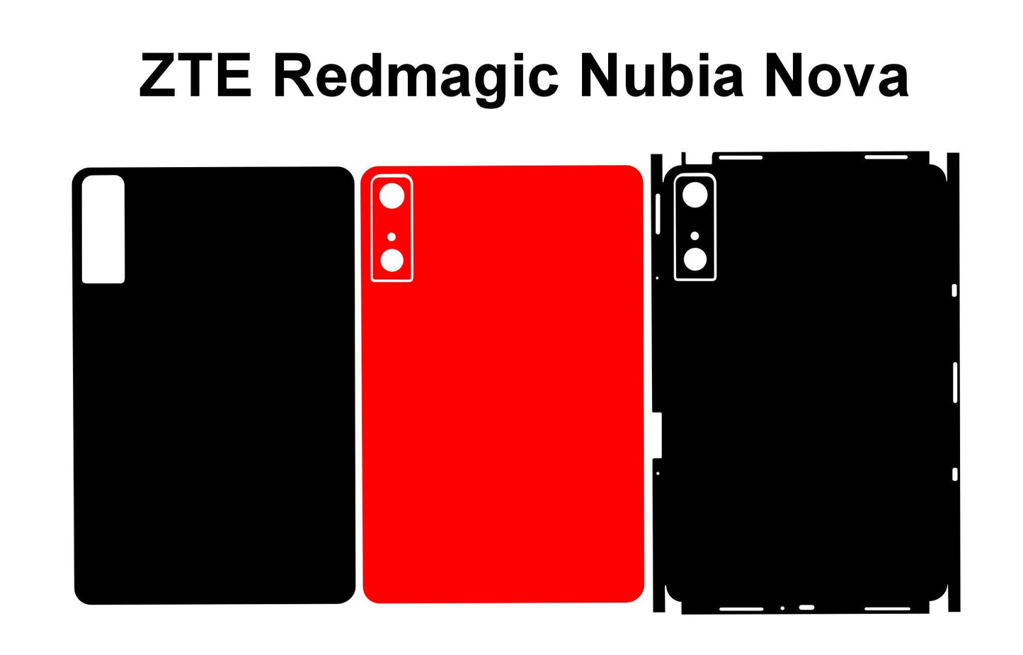 RedMagic Nova Skin Wrap Vector File: DIY Gaming Phone Sticker Template