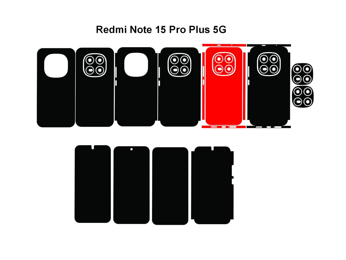 Xiaomi Redmi Note 15, Pro,Plus SVG Cut File Phone Case Template (Digital Download)