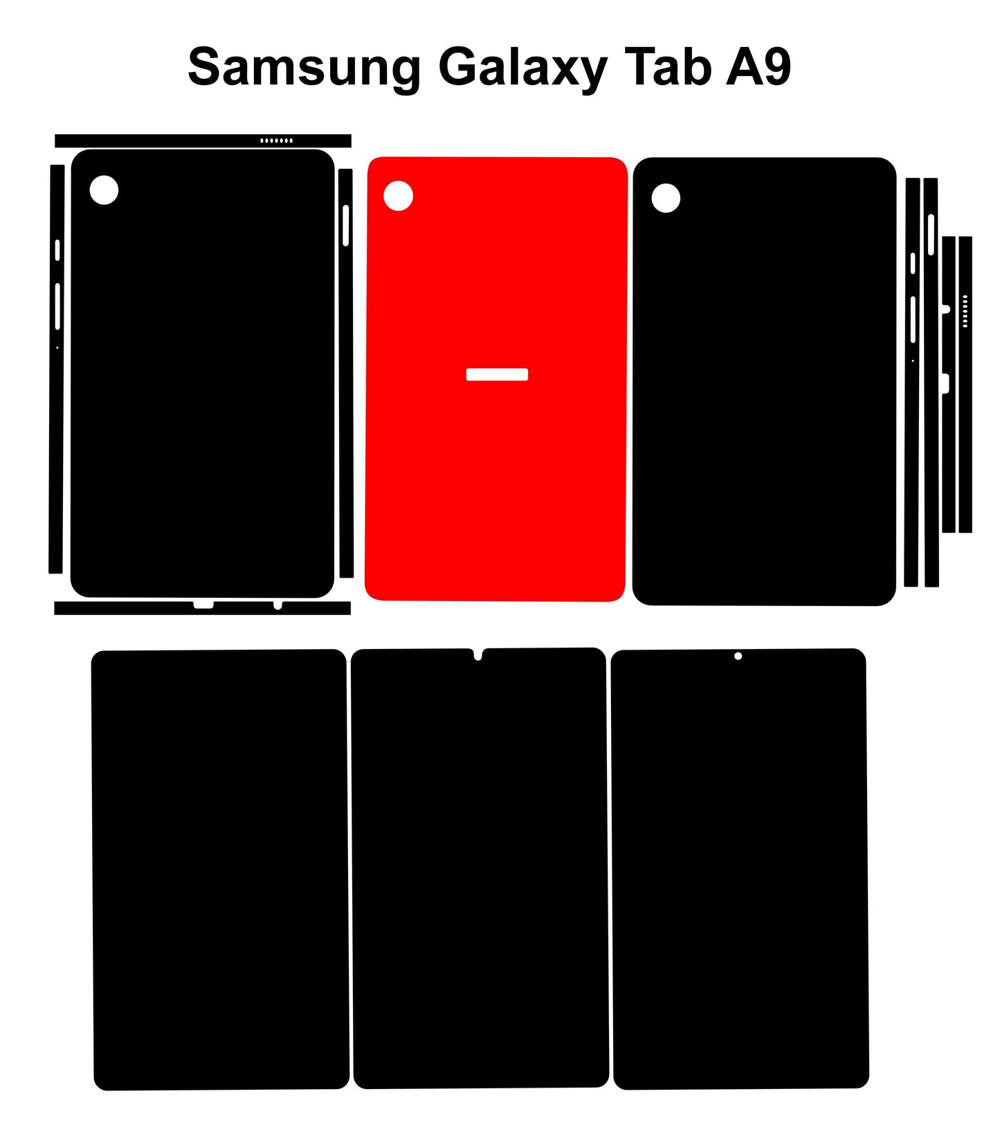 Galaxy Tab A9 A06 Skin Template SVG/DXF Vinyl Wraps, Cricut & Silhouette Digital Download