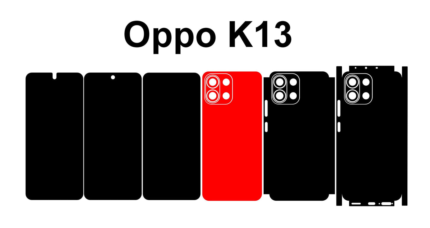 Oppo K13 ,Turbo Pro, & Pro Skin Vector Template Cut Files Svg Dxf Png