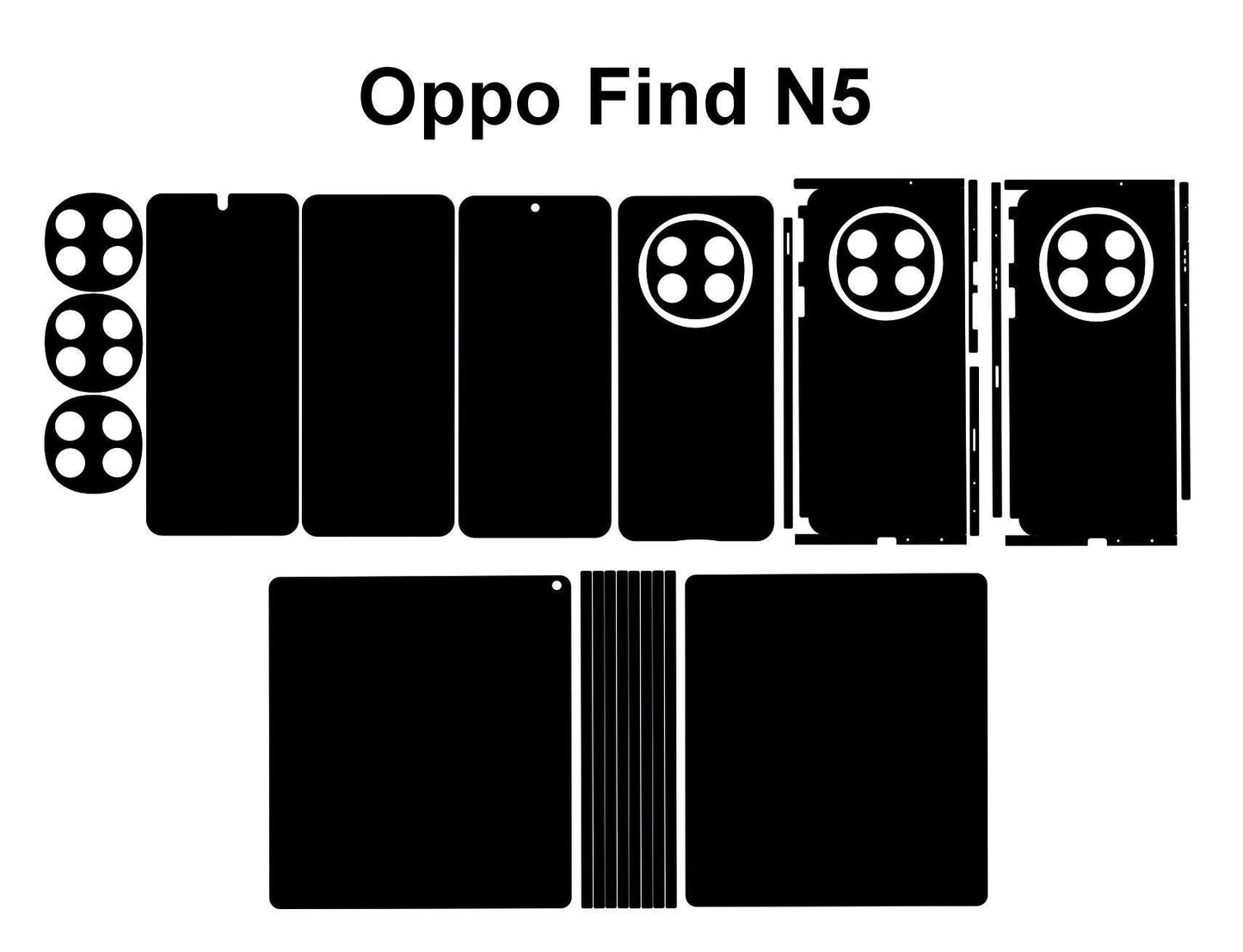 Oppo Find N5 Skin Vector Cut Files Svg Dxf SVG Decal Template Digital