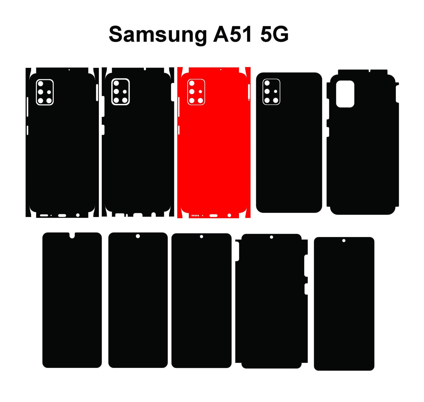 Samsung Galaxy A51 5g Skin Vector Template Cut Files Svg Dxf Png