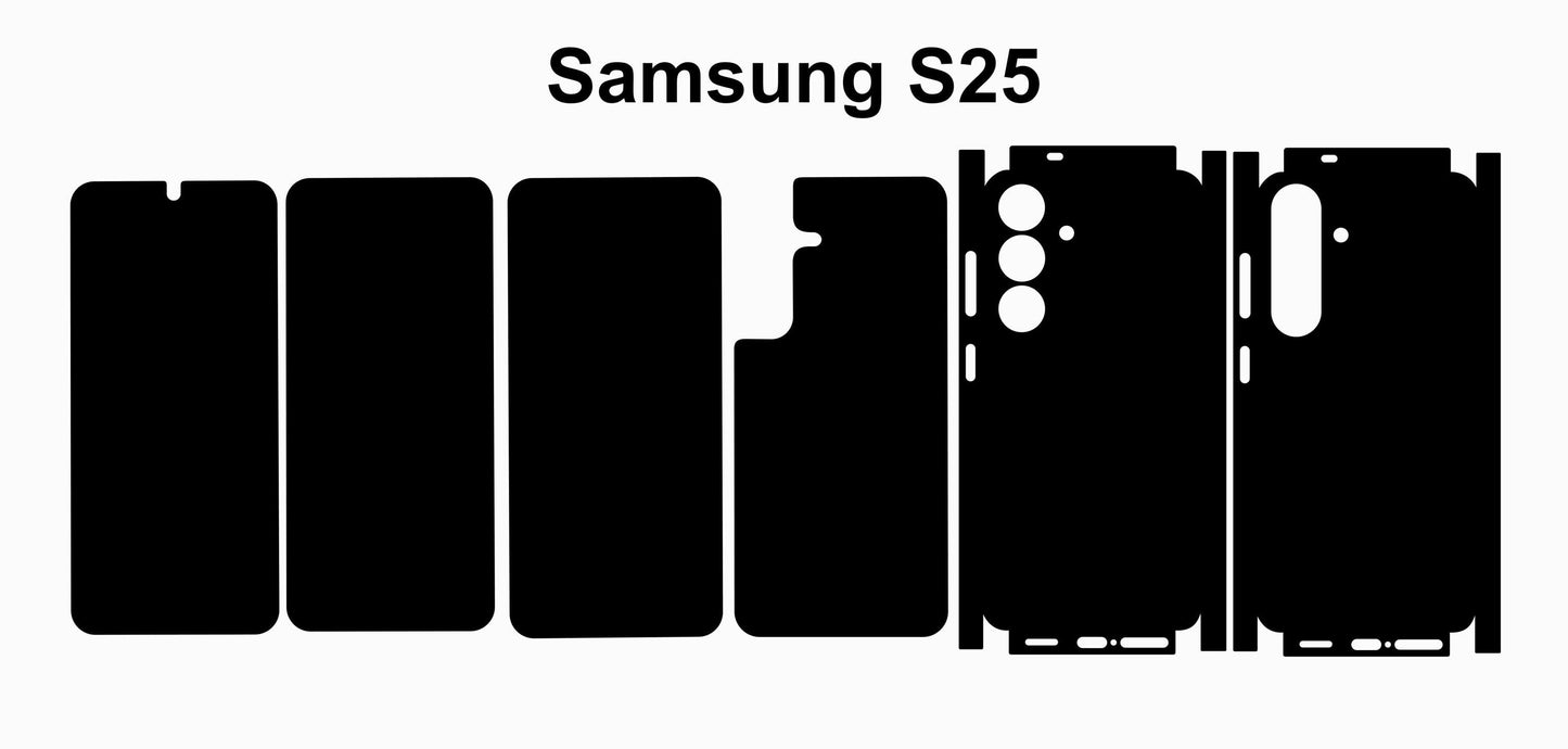 Samsung Galaxy S25 Skin Template – Vector Files & Die Cut Layout for Custom Phone Wrap