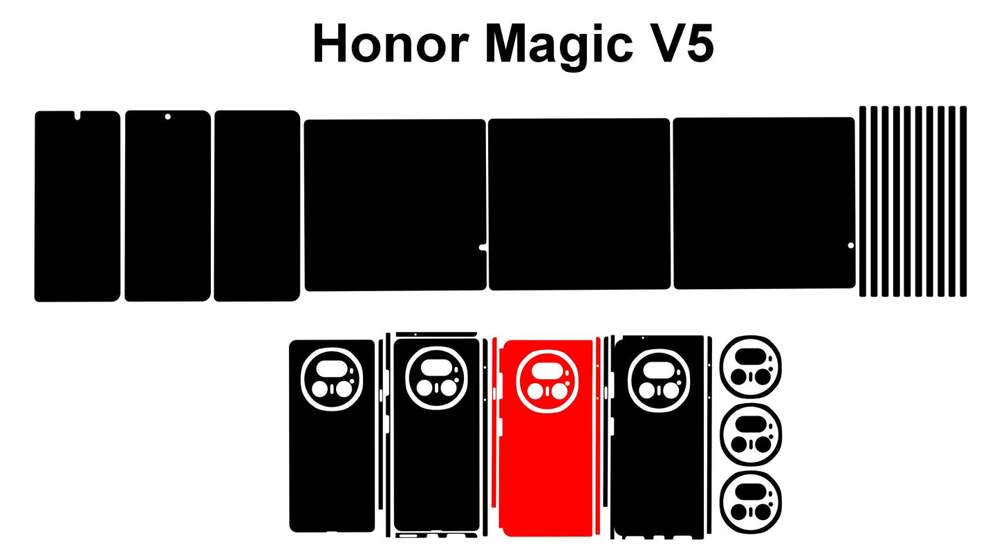 Honor Magic V5 Skin Template: DIY Phone Wrap Vector Cut Files (Digital Download